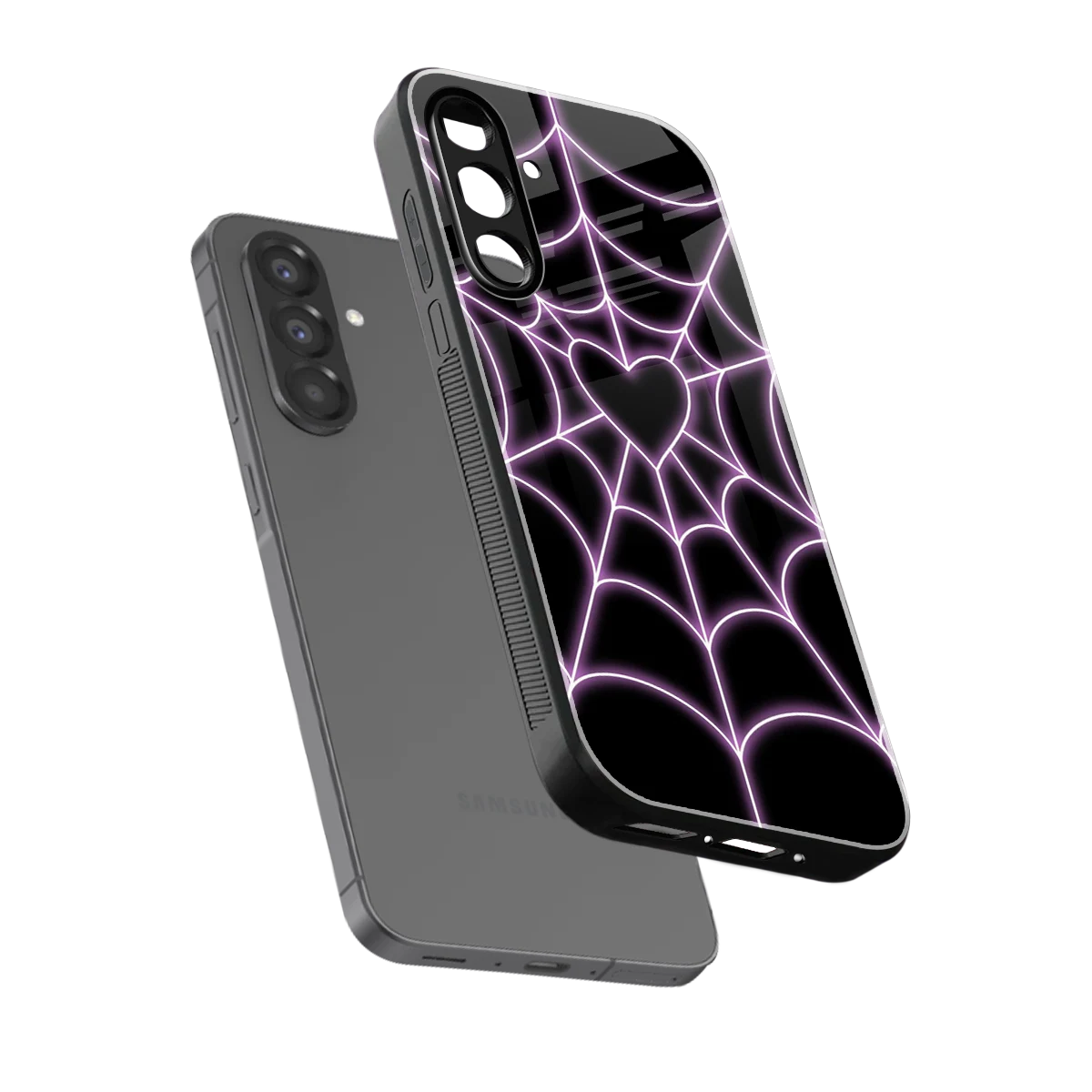 Black Jelly Bean sleek samsung galaxy a36 5g cover with tempered glass back and TPU edges