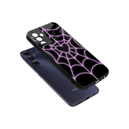 Black Jelly Bean sleek samsung galaxy m14 5g cover with tempered glass back and TPU edges