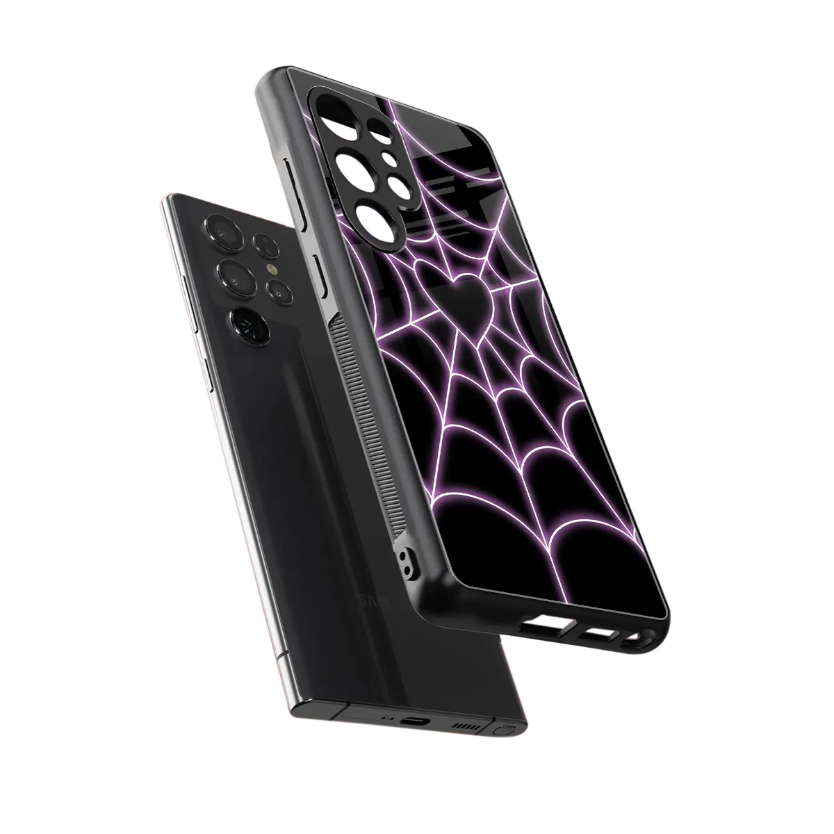 Black Jelly Bean sleek samsung galaxy s25 ultra cover with tempered glass back and TPU edges