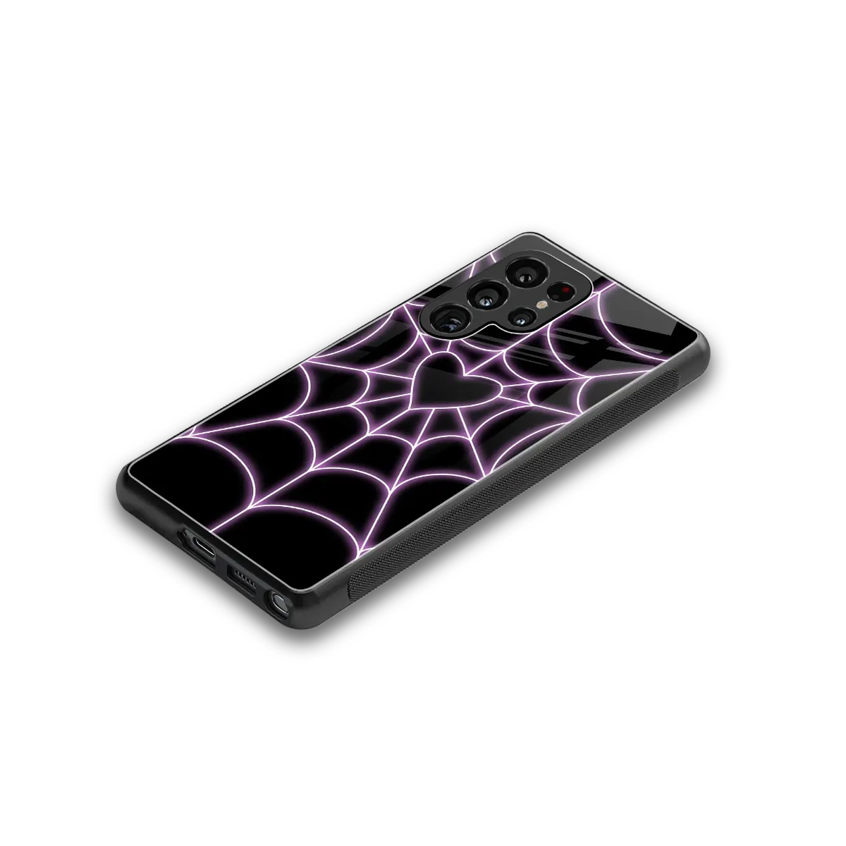 Black Jelly Bean stylish phone case for samsung galaxy s25 ultra | glossy glass and slim fit