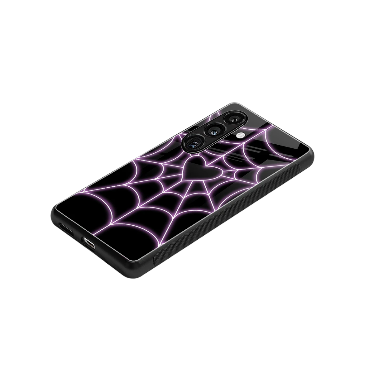 Black Jelly Bean stylish phone case for samsung galaxy s24 | glossy glass and slim fit