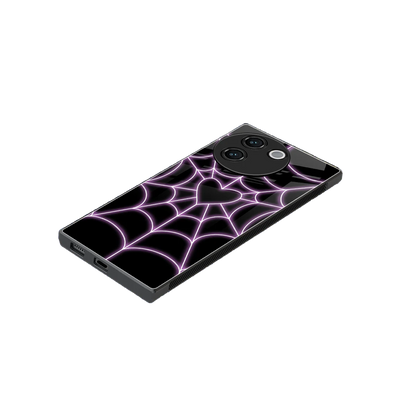 Black Jelly Bean stylish phone case for vivo v30e | glossy glass and slim fit