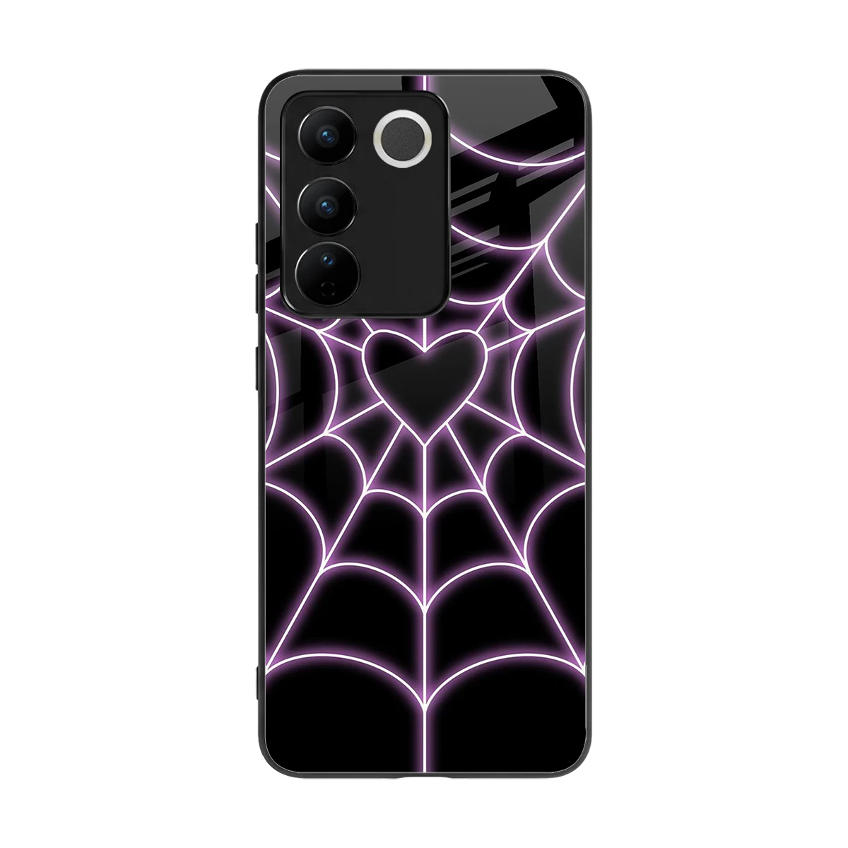 Black Jelly Bean back phone cover | glass case for vivo v27 5g