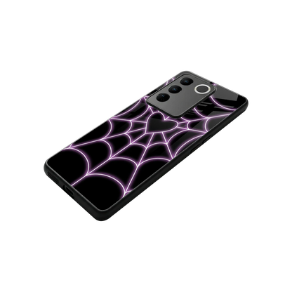 Black Jelly Bean stylish phone case for vivo v27 5g | glossy glass and slim fit