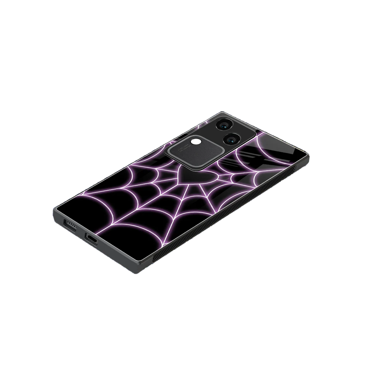Black Jelly Bean stylish phone case for vivo v30 | glossy glass and slim fit