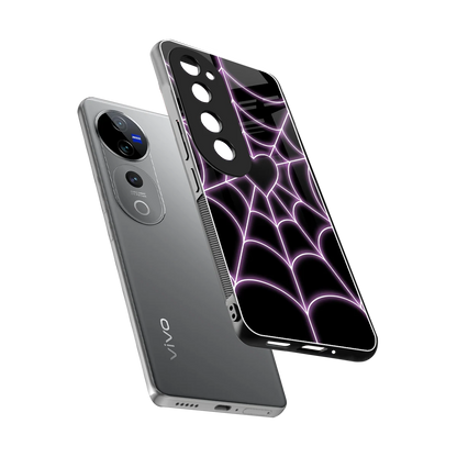 Black Jelly Bean sleek vivo v40 pro cover with tempered glass back and TPU edges