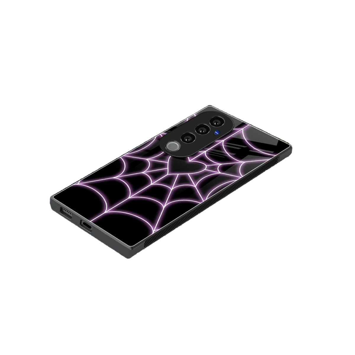 Black Jelly Bean stylish phone case for vivo v40 pro | glossy glass and slim fit