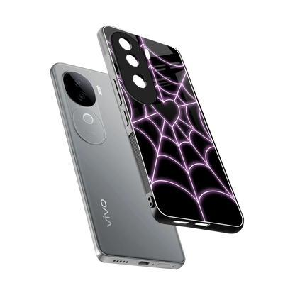 Black Jelly Bean sleek vivo v40e cover with tempered glass back and TPU edges