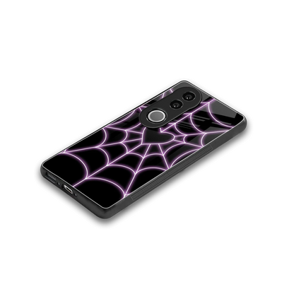 Black Jelly Bean stylish phone case for vivo v50 | glossy glass and slim fit