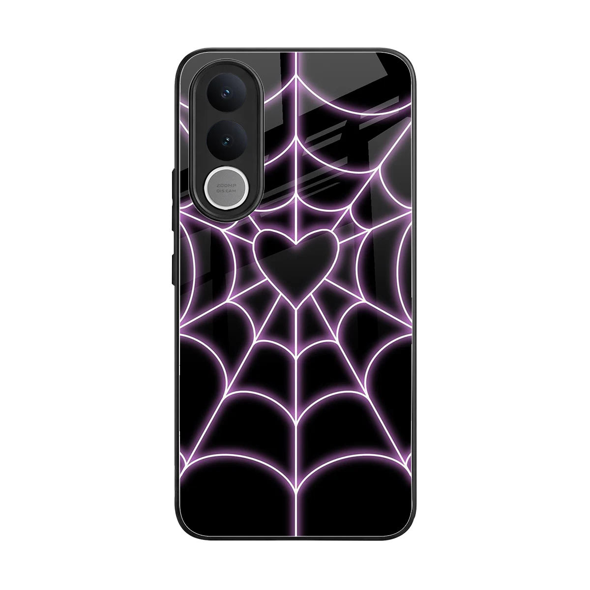 Black Jelly Bean back phone cover | glass case for vivo v70 fe
