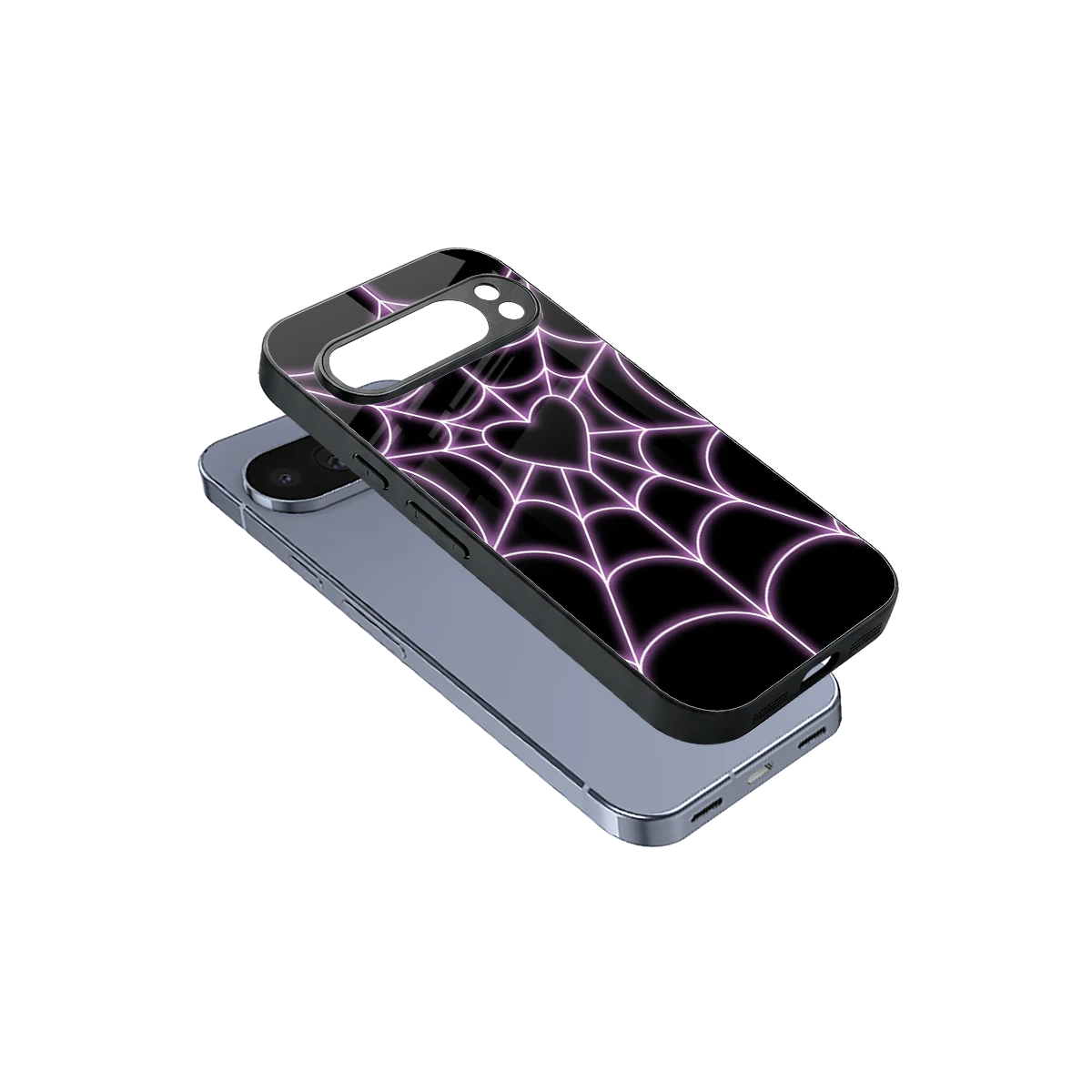 Black Jelly Bean sleek google pixel 10 pro cover with tempered glass back and TPU edges