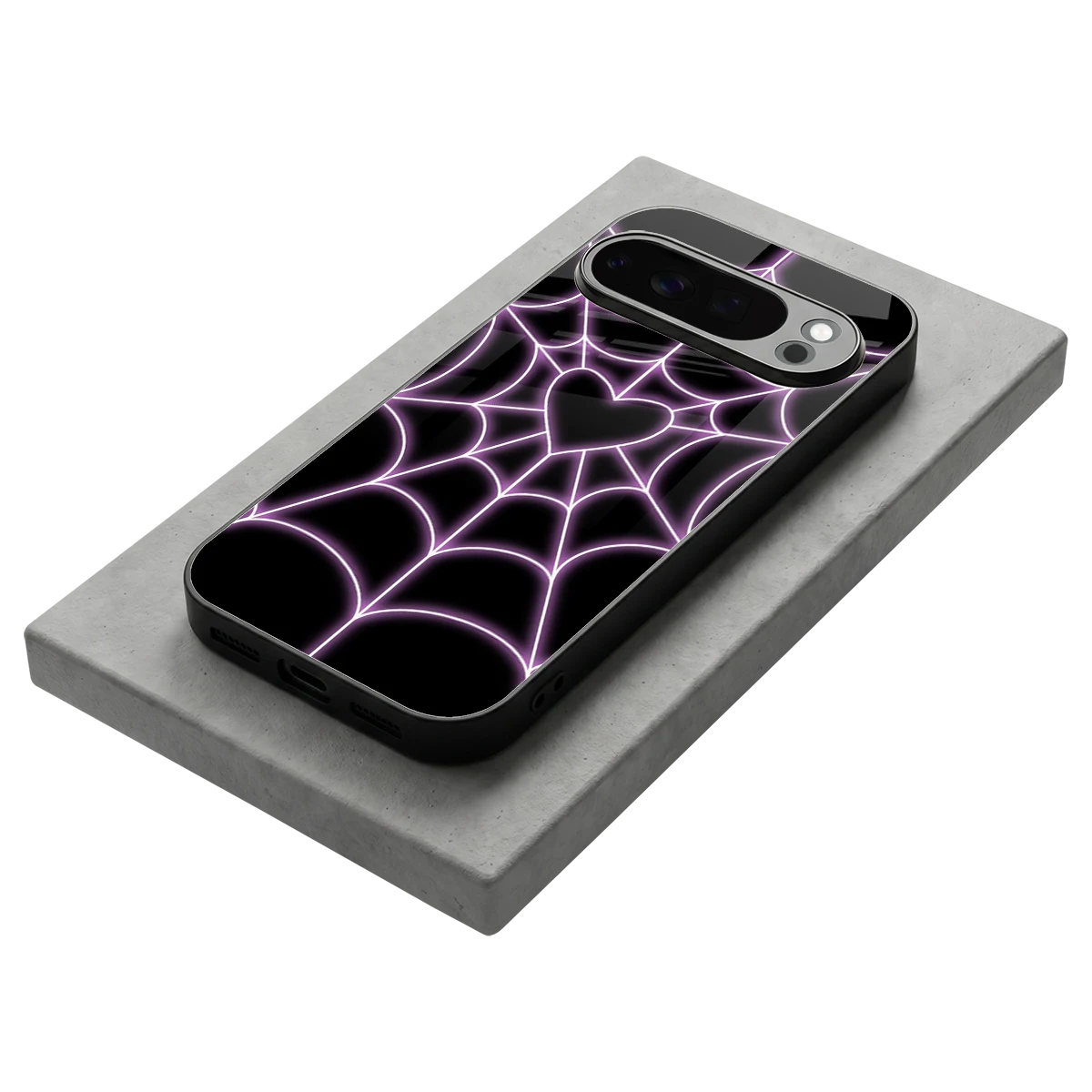 Black Jelly Bean stylish phone case for google pixel 10 pro | glossy glass and slim fit