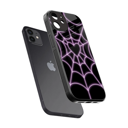 Black Jelly Bean sleek iphone 12 cover with tempered glass back and TPU edges