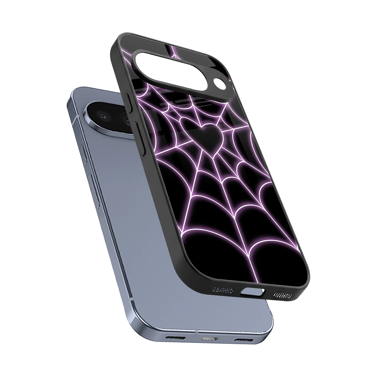 Black Jelly Bean sleek google pixel 10 cover with tempered glass back and TPU edges