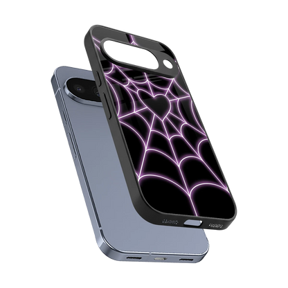 Black Jelly Bean sleek google pixel 10 cover with tempered glass back and TPU edges