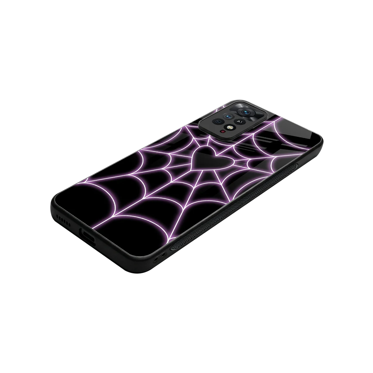 Black Jelly Bean stylish phone case for redmi note 11 pro | glossy glass and slim fit