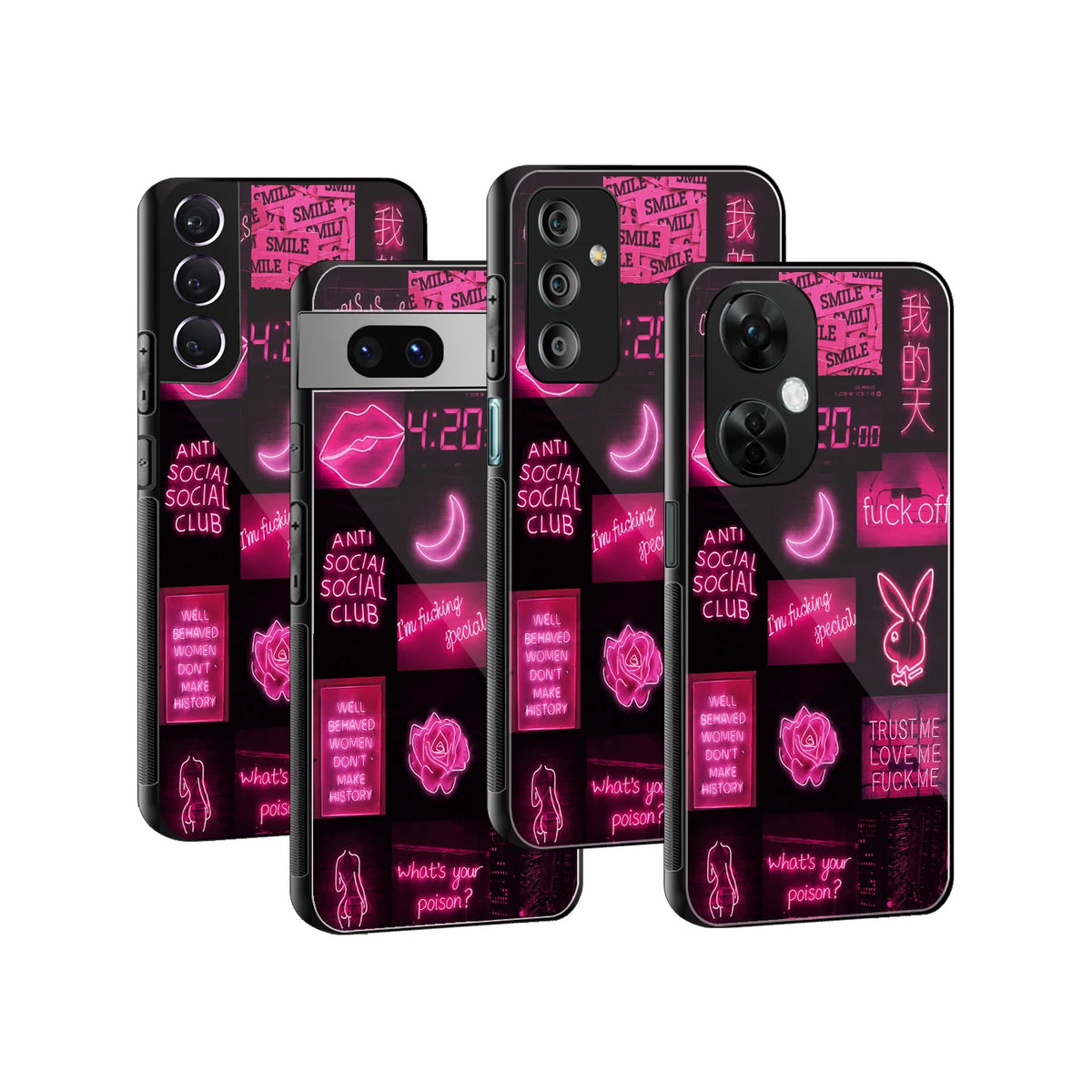 Stylish Glass Back Case for All Smartphones iPhone, Samsung, OnePlus, Pixel, Redmi, Oppo, Vivo, Motorola