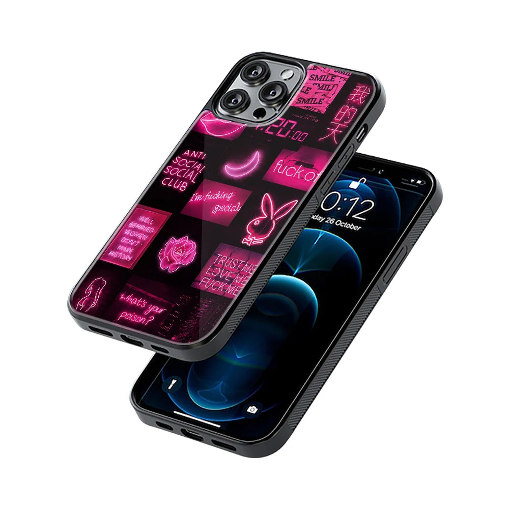 Protective Glass Back Phone Case Compatible with iPhone, Samsung, OnePlus, Pixel & More