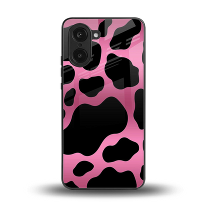 Black Pink Swirl back phone cover | glass case for oneplus nord ce5 5g