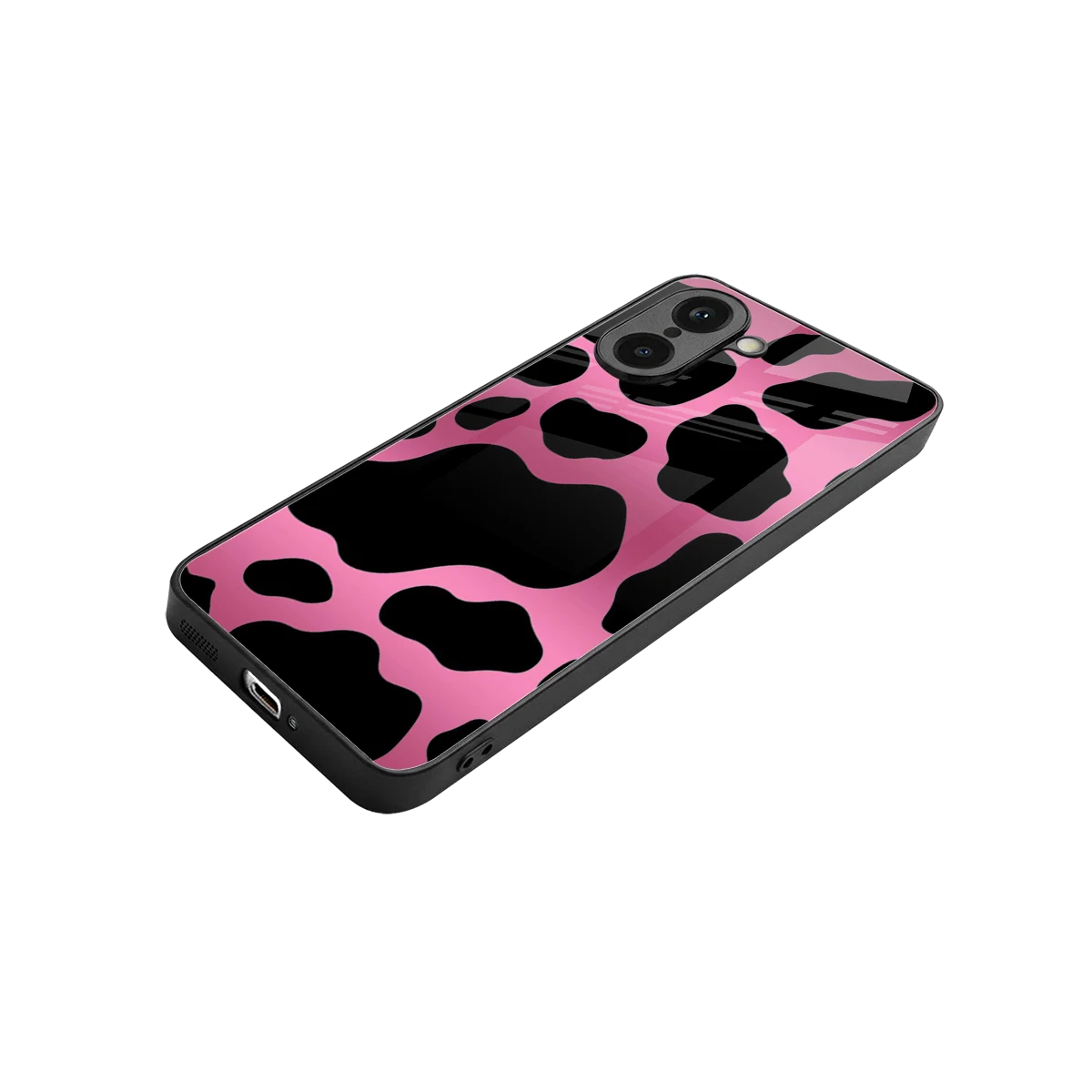 Black Pink Swirl stylish phone case for oneplus nord ce5 5g | glossy glass and slim fit