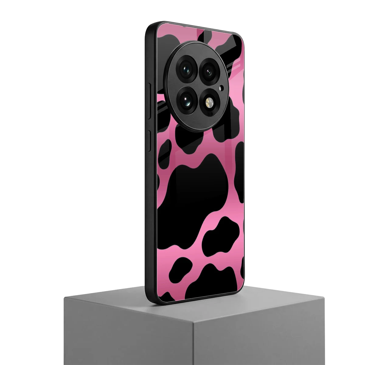 Black Pink Swirl oneplus 13 mobile cover | shockproof glass phone case
