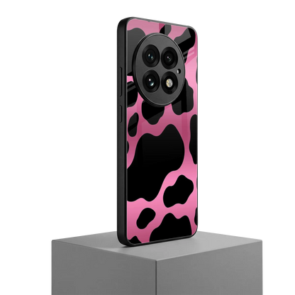 Black Pink Swirl oneplus 13 mobile cover | shockproof glass phone case