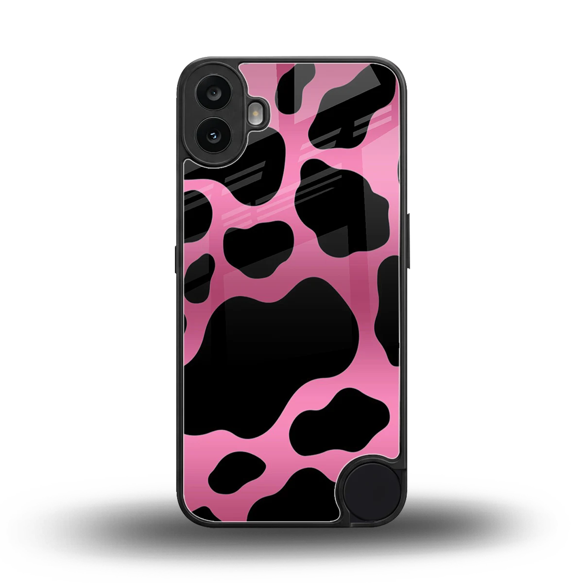 Black Pink Swirl back phone cover | glass case for cmf nothing phone 1