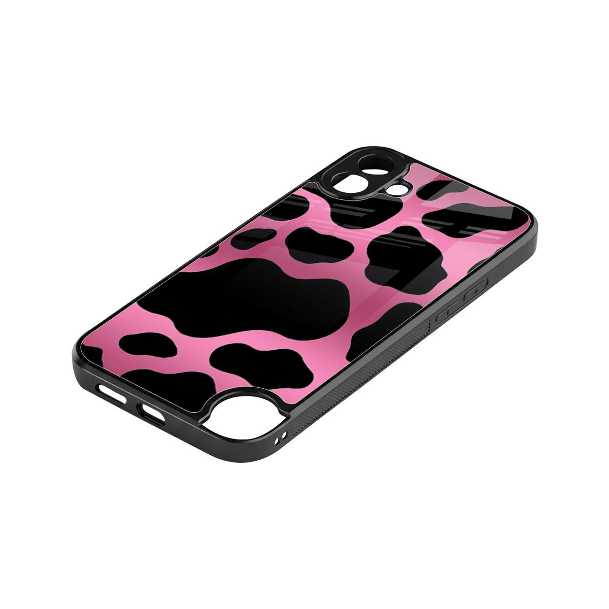 Black Pink Swirl stylish phone case for cmf nothing phone 1 | glossy glass and slim fit