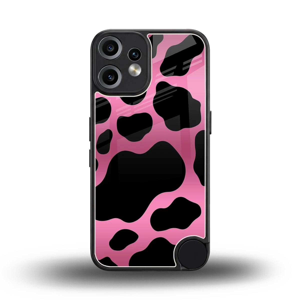 Black Pink Swirl back phone cover | glass case for cmf nothing phone 2 pro