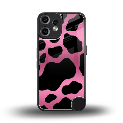 Black Pink Swirl back phone cover | glass case for cmf nothing phone 2 pro