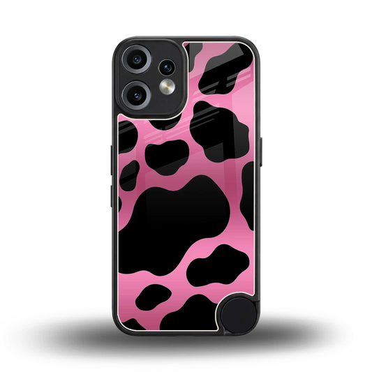 Black Pink Swirl back phone cover | glass case for cmf nothing phone 2 pro