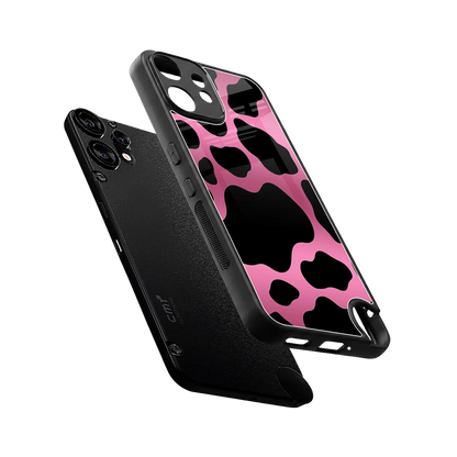 Black Pink Swirl sleek cmf nothing phone 2 pro cover with tempered glass back and TPU edges