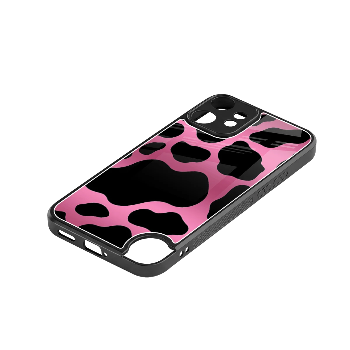 Black Pink Swirl stylish phone case for cmf nothing phone 2 pro | glossy glass and slim fit