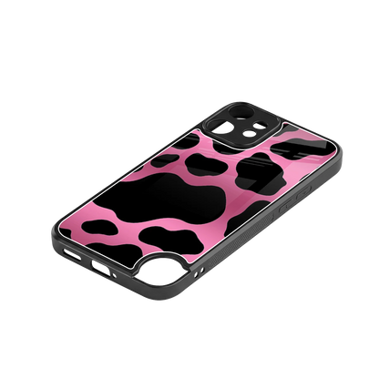 Black Pink Swirl stylish phone case for cmf nothing phone 2 pro | glossy glass and slim fit