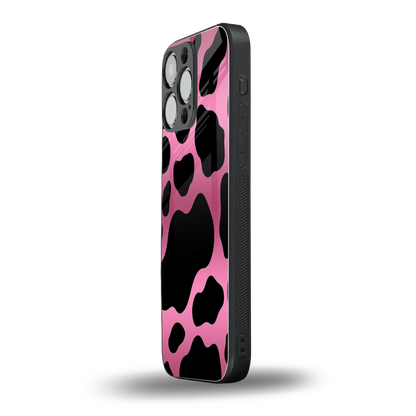 Black Pink Swirl iphone 14 pro max mobile cover | shockproof glass phone case
