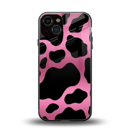 Black Pink Swirl back phone cover | glass case for iphone 14