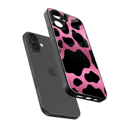 Black Pink Swirl Phone Case for Iphone 16 | Glass Case