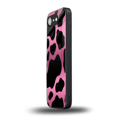 Black Pink Swirl iphone 16e mobile cover | shockproof glass phone case