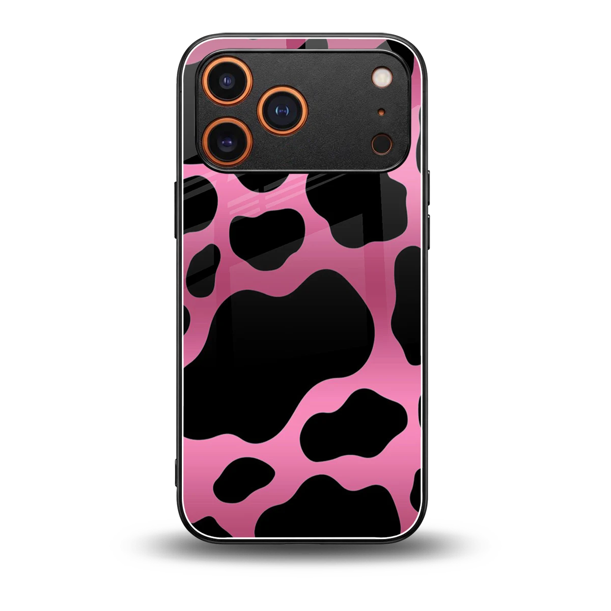 Black Pink Swirl back phone cover | glass case for iphone 17 pro