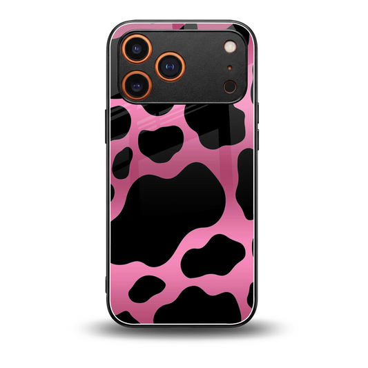 Black Pink Swirl back phone cover | glass case for iphone 17 pro max