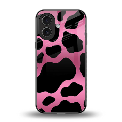 Black Pink Swirl back phone cover | glass case for iphone 17