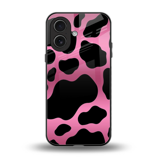 Black Pink Swirl back phone cover | glass case for iphone 17