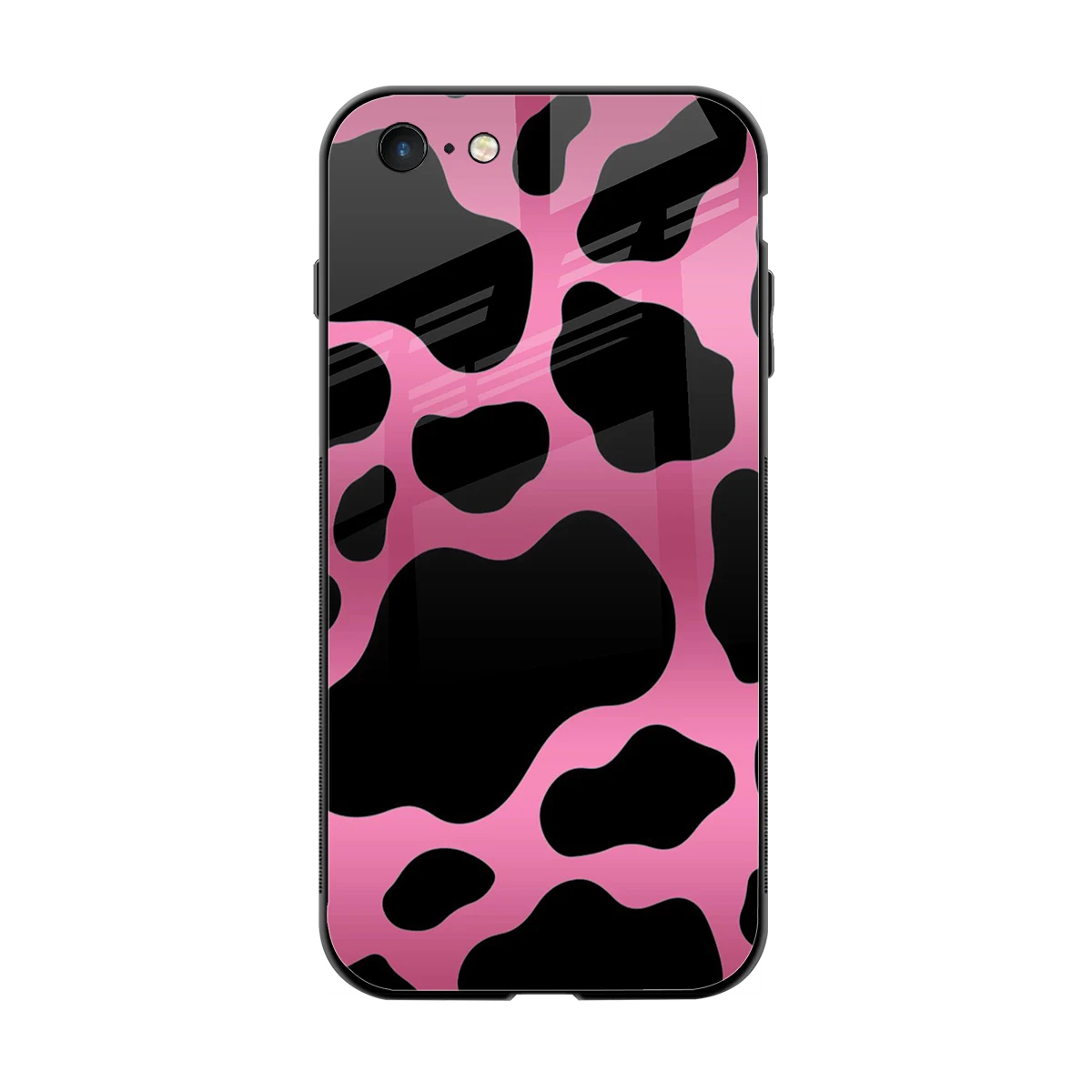 Black Pink Swirl back phone cover | glass case for iphone 6