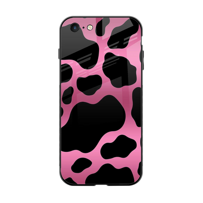 Black Pink Swirl back phone cover | glass case for iphone 6