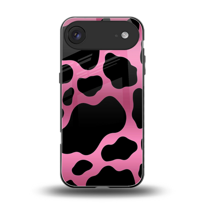 Black Pink Swirl back phone cover | glass case for iphone air