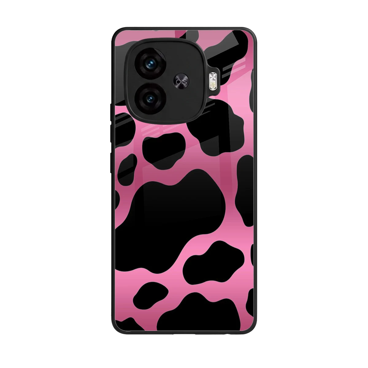 Black Pink Swirl back phone cover | glass case for iqoo neo 10r 5g