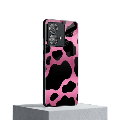 Black Pink Swirl motorola edge 40 neo 5g mobile cover | shockproof glass phone case