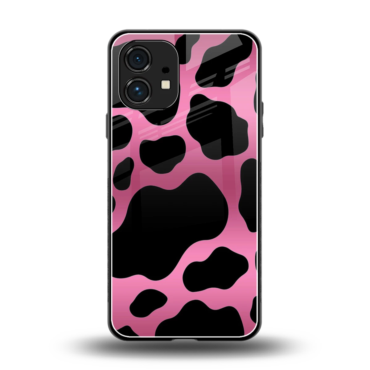 Black Pink Swirl back phone cover | glass case for nothing phone 1