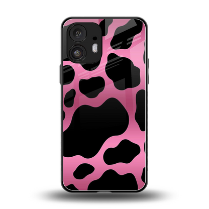 Black Pink Swirl back phone cover | glass case for nothing phone 2