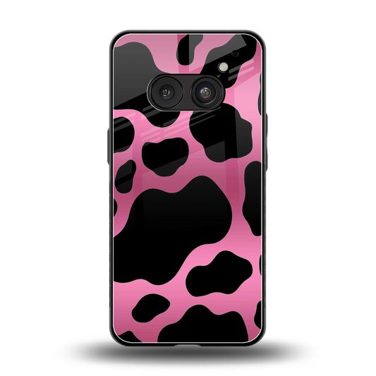 Black Pink Swirl back phone cover | glass case for nothing phone 2a